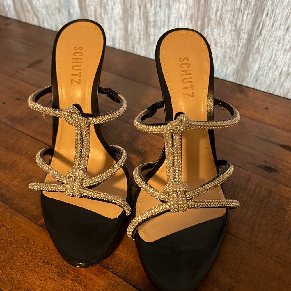 Schultz Naia Stilettos Black with Rhinestones Size 9 NWT - Picture 6 of 6